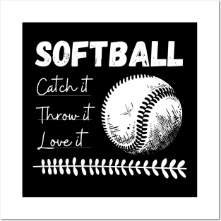 Softball Spirit: Catch, Throw, Love Posters and Art